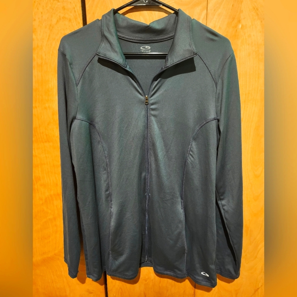 Champion athletic dark grey zippered jacket